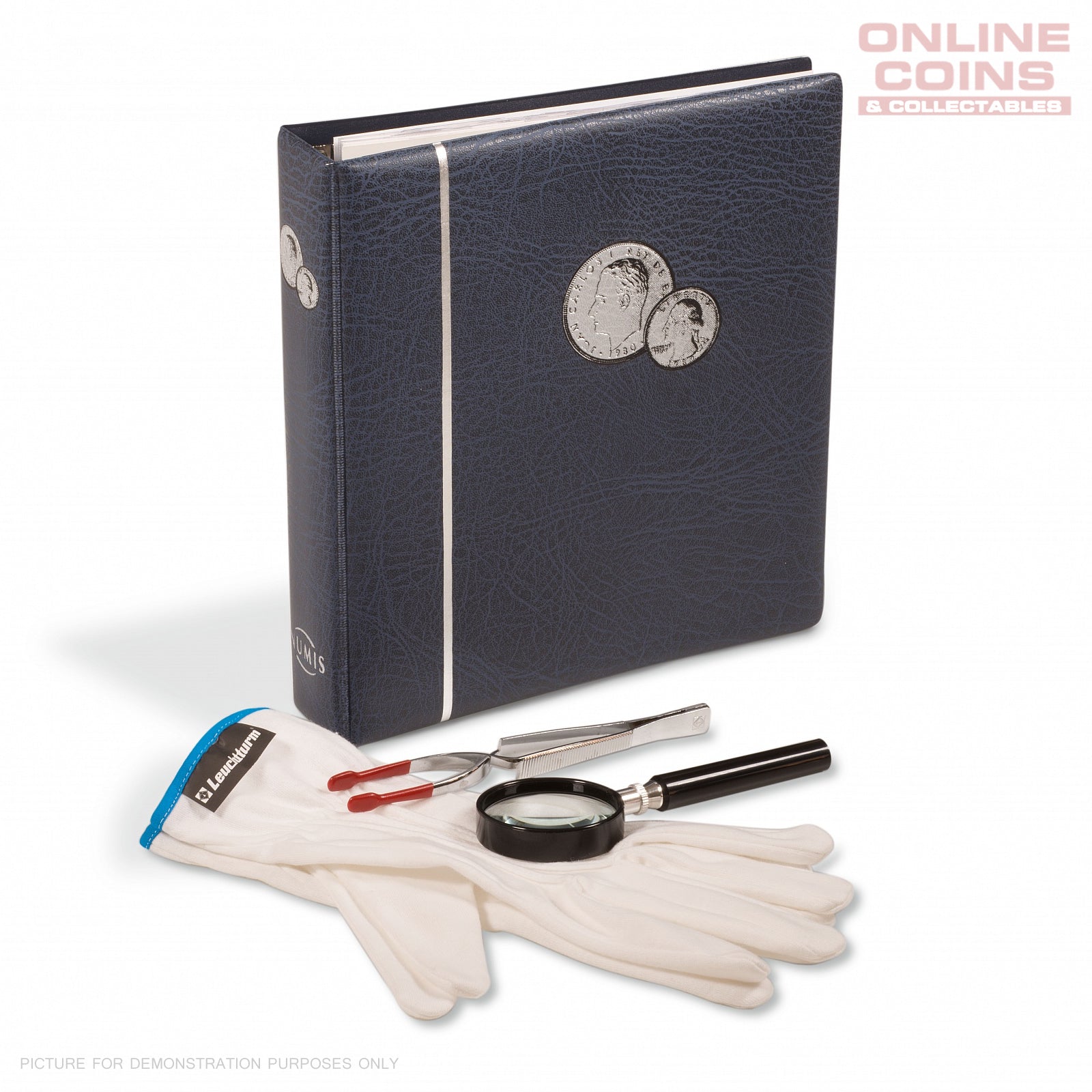 Lighthouse - Numis Coin Starter Set - Album, Pages, Gloves, Tongs & Magnifier